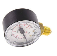 0..6 Bar (0..87 psi) Pressure Gauge Below Plastic/Brass 50 mm Class 2.5