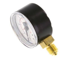 0..6 Bar (0..87 psi) Druck Manometer unter Stahl / Messing 50 mm Klasse 1.6