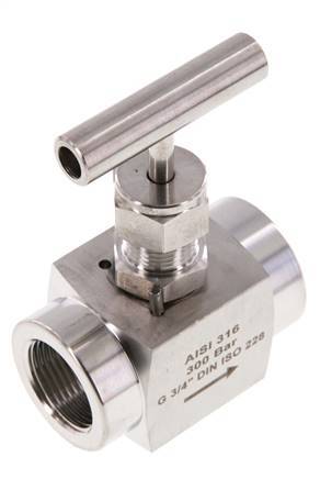 G3/4'' Edelstahl Nadelventil PTFE 300 bar - NLS