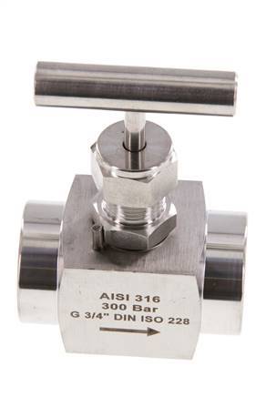G3/4'' Edelstahl Nadelventil PTFE 300 bar - NLS