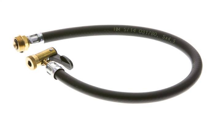 500 mm Filling Hose With Lever Plug G 1/4"/M 20x1 (MT) Rotatable