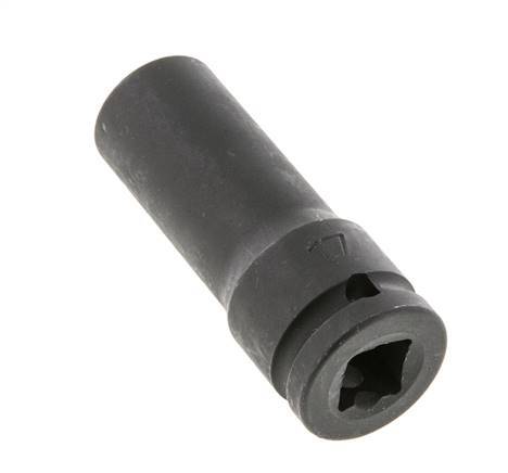 Kraft-Steckschlüssel Größe 17mm Vierkantantrieb 1/2" (12,7 mm)