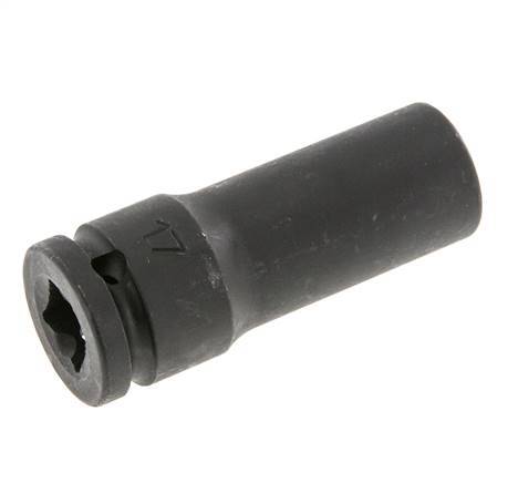 Kraft-Steckschlüssel Größe 17mm Vierkantantrieb 1/2" (12,7 mm)