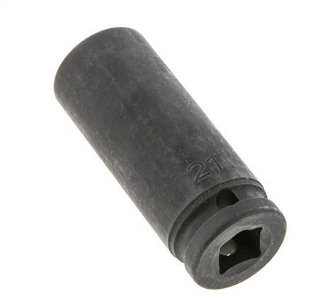 Kraft-Steckschlüssel Größe 21mm Vierkantantrieb 1/2" (12,7 mm)