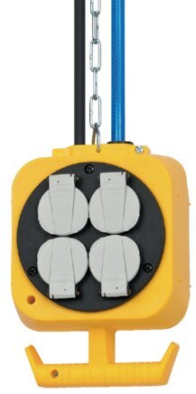 Electric and Pneumatic Power Distributor 2 Air Coupling Sockets and 3 Schuko Power Sockets