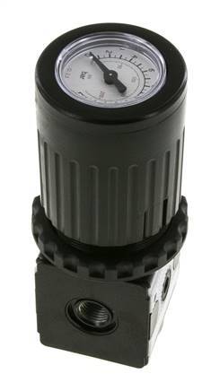 Druckregler G1/4'' 2100l/min 0.5-10.0bar/7-145psi Zinkdruckgussknopf mit Manometer Multifix 1