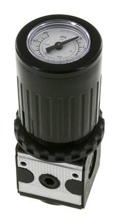 Druckregler G1/4'' 2100l/min 0.5-10.0bar/7-145psi Zinkdruckgussknopf mit Manometer Multifix 1