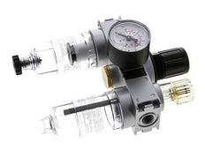 FRL 3-Teilig G1/4'' 750l/min 0.2-6.0bar/3-87psi Semi-Auto 40 mm Manometer Polycarbonat Multifix 0