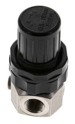 Druckregler G1/4'' 320l/min 0.5-16.0bar/7-232psi Edelstahl Gase Flüssigkeiten