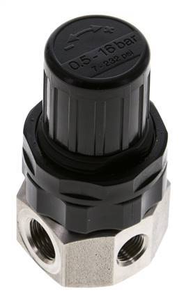 Druckregler G1/4'' 320l/min 0.5-16.0bar/7-232psi Edelstahl Gase Flüssigkeiten