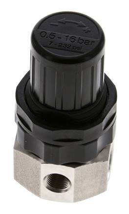 Druckregler G1/4'' 320l/min 0.5-16.0bar/7-232psi Edelstahl Gase Flüssigkeiten