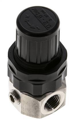Druckregler G1/4'' 320l/min 0.5-6.0bar/7-87psi Edelstahl Gase Flüssigkeiten
