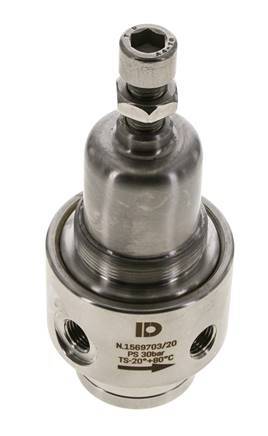 Pressure Regulator G1/4'' 700 l/min 0.2-3.0bar/3-44psi Stainless Steel Aggressive Gasses
