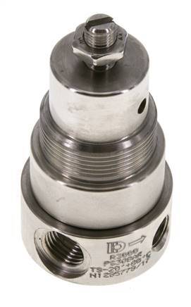 Pressure Regulator G1/4'' 350 l/min 0.5-8.0bar/7-116psi Stainless Steel Gases Liquids