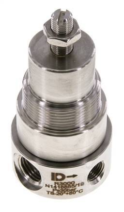 Pressure Regulator G1/4'' 350 l/min 0.2-3.0bar/3-44psi Stainless Steel Gases Liquids