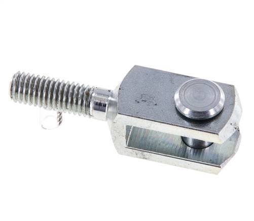 Gabelkopfbolzen M8 Außengewinde Verzinkter Stahl