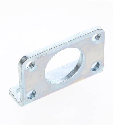 Fußhalterung 32 mm Rund Verzinkter Stahl