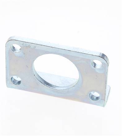 Foot Mount 32 mm Round Zinc plated steel
