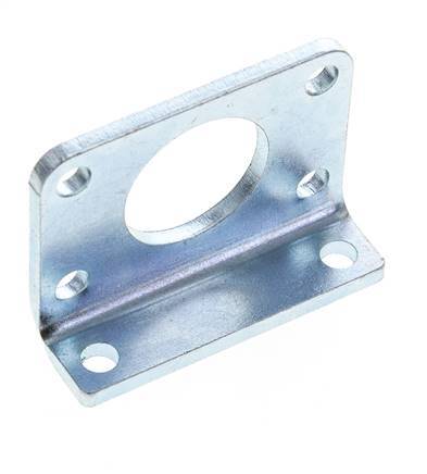 Fußhalterung 32 mm Rund Verzinkter Stahl