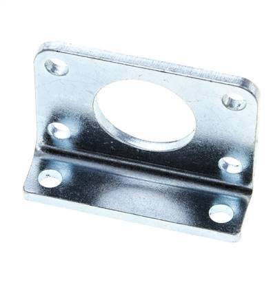 Fußhalterung 32 mm Rund Verzinkter Stahl