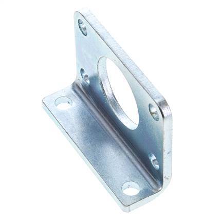 Fußhalterung 32 mm Rund Verzinkter Stahl