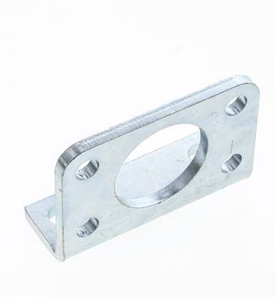 Foot Mount 40 mm Round Zinc plated steel