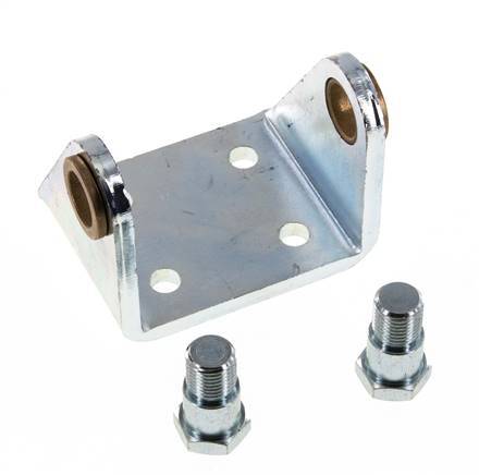 Swivel Fixation for 63 mm Round Cylinder Zinc plated steel