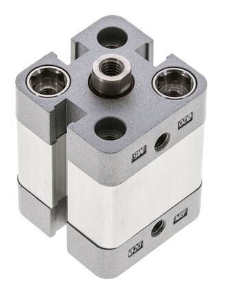 ISO 21287 Kompakter doppeltwirkender Zylinder 20-10mm - Magnetisch