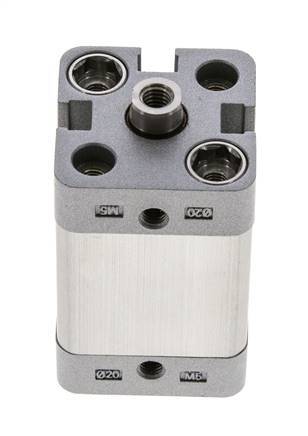 ISO 21287 Kompakter doppeltwirkender Zylinder 20-20mm - Magnetisch