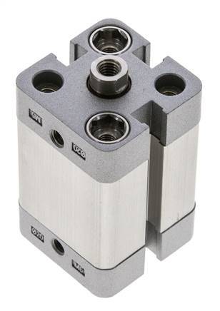 ISO 21287 Kompakter doppeltwirkender Zylinder 20-20mm - Magnetisch
