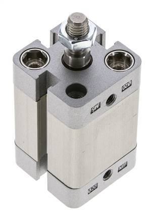 ISO 21287 Doppeltwirkender Kompaktzylinder 20-20mm - Magnetisch - Stange mit Außengewinde