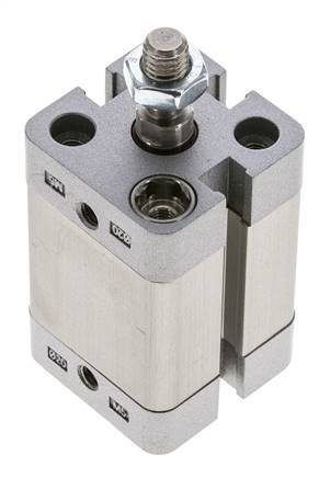 ISO 21287 Doppeltwirkender Kompaktzylinder 20-20mm - Magnetisch - Stange mit Außengewinde