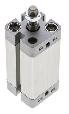 ISO 21287 Doppeltwirkender Kompaktzylinder 20-40mm - Magnetisch - Stange mit Außengewinde