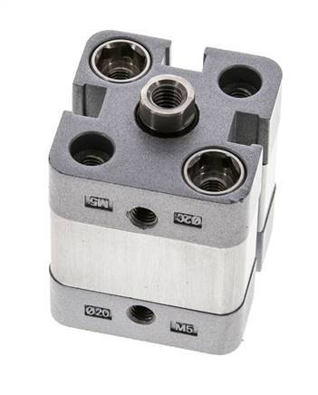 ISO 21287 Kompakter doppeltwirkender Zylinder 20-5mm - magnetisch