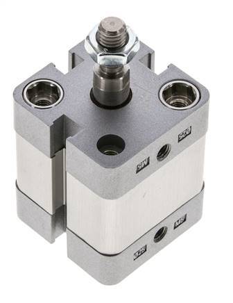ISO 21287 Doppeltwirkender Kompaktzylinder 25-10mm - Magnetisch - Stange mit Außengewinde