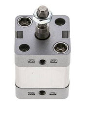 ISO 21287 Doppeltwirkender Kompaktzylinder 25-10mm - Magnetisch - Stange mit Außengewinde