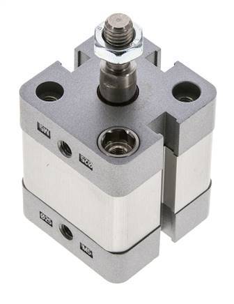 ISO 21287 Doppeltwirkender Kompaktzylinder 25-10mm - Magnetisch - Stange mit Außengewinde