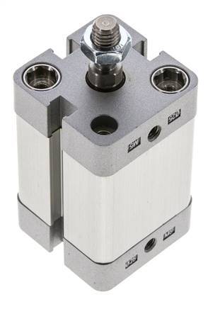 ISO 21287 Doppeltwirkender Kompaktzylinder 25-25mm - Magnetisch - Stange mit Außengewinde