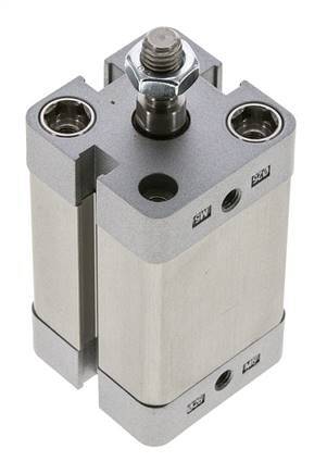 ISO 21287 Doppeltwirkender Kompaktzylinder 25-30mm - Magnetisch - Stange mit Außengewinde