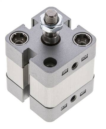 ISO 21287 Doppeltwirkender Kompaktzylinder 25-5mm - Magnetisch - Außengewinde