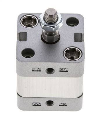 ISO 21287 Doppeltwirkender Kompaktzylinder 25-5mm - Magnetisch - Außengewinde