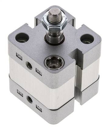 ISO 21287 Doppeltwirkender Kompaktzylinder 25-5mm - Magnetisch - Außengewinde