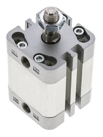 ISO 21287 Doppeltwirkender Kompaktzylinder 32-20mm - Magnetisch - Stange mit Außengewinde