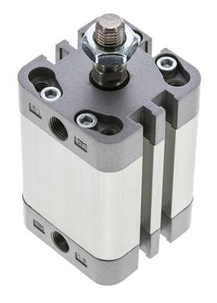 ISO 21287 Doppeltwirkender Kompaktzylinder 32-30mm - Magnetisch - Stange mit Außengewinde