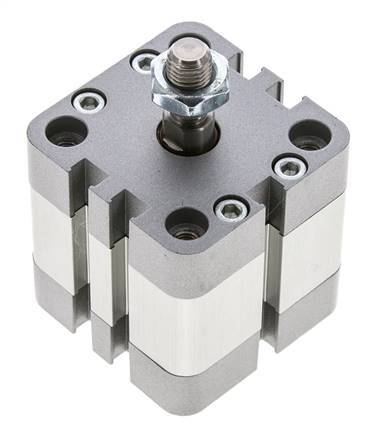 ISO 21287 Doppeltwirkender Kompaktzylinder 40-10mm - Magnetisch - Stange mit Außengewinde