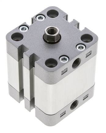 ISO 21287 Compact Double Acting Cylinder 40-20mm - Magnetic