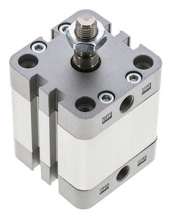 ISO 21287 Doppeltwirkender Kompaktzylinder 40-20mm - Magnetisch - Stange mit Außengewinde