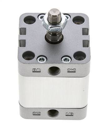 ISO 21287 Doppeltwirkender Kompaktzylinder 40-20mm - Magnetisch - Stange mit Außengewinde