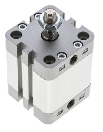 ISO 21287 Compact Double Acting Cylinder 40-25mm - Magnetic - Male Rod