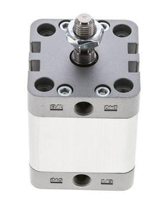 ISO 21287 Kompakter doppeltwirkender Zylinder 40-25mm - Magnetisch - Stange mit Außengewinde